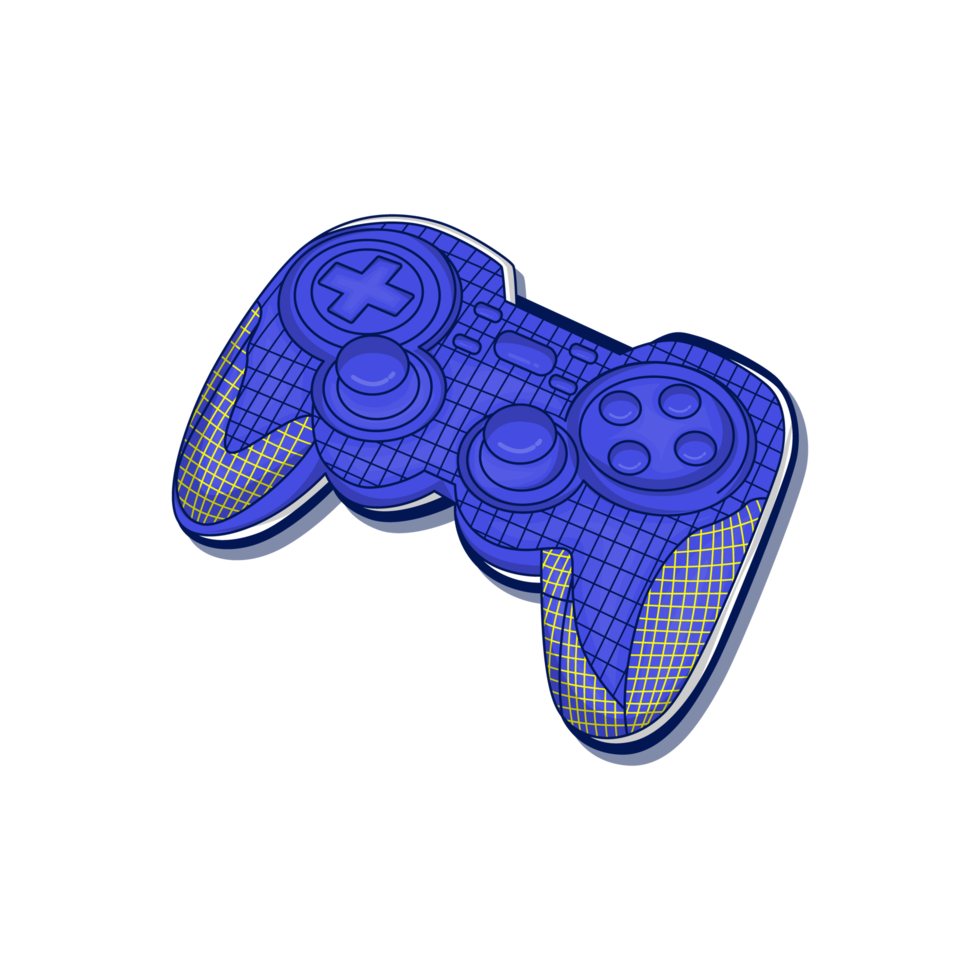 Gaming console illustration isolated on png transparent background