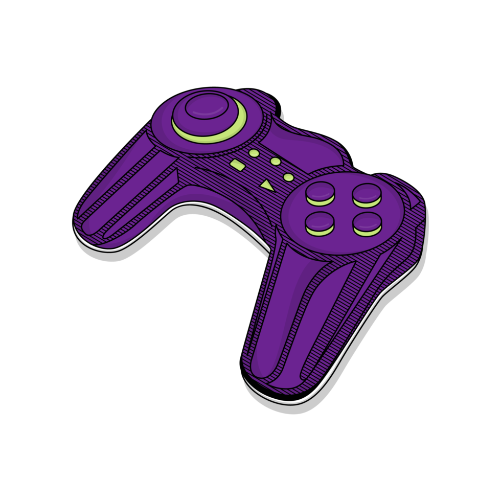 Gaming console illustration isolated on png transparent background