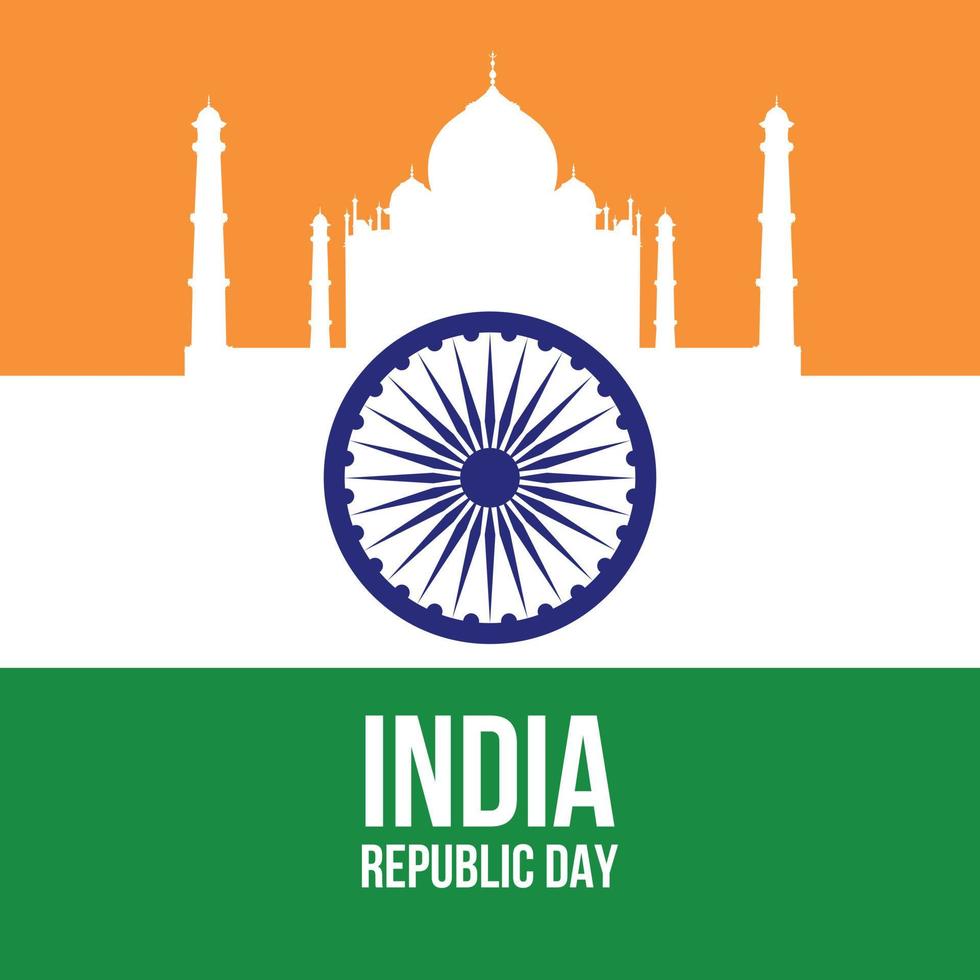 bandera de india día de la república india vector