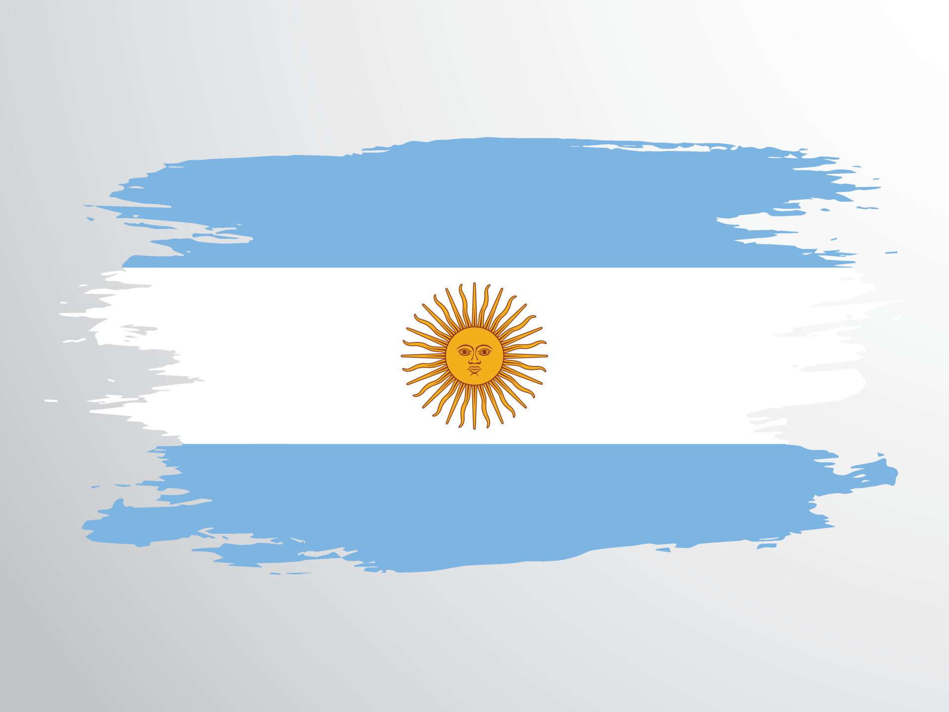 Argentina flag painted with a brush 15370039 Vector Art at Vecteezy