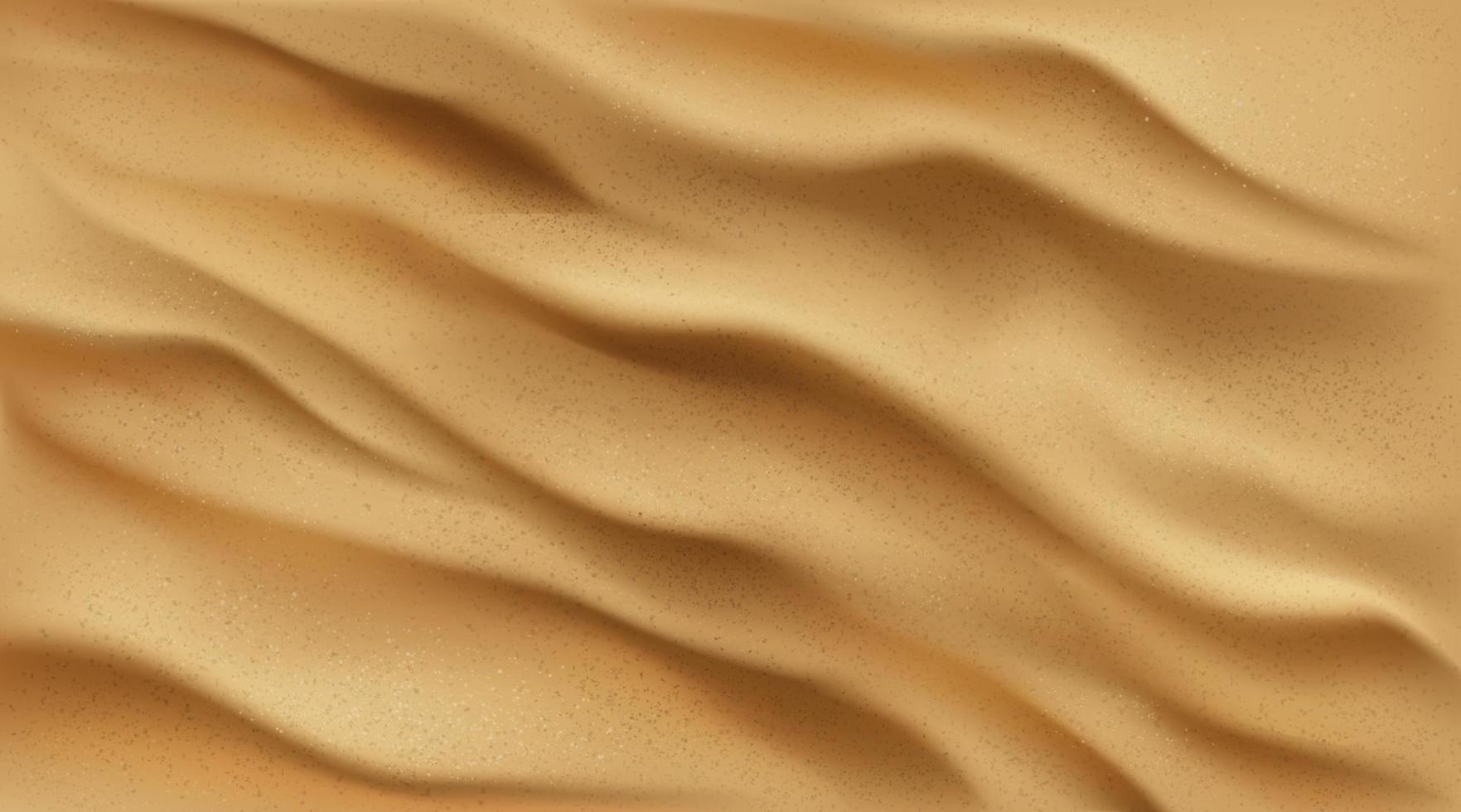 Sand background top view, desert or beach texture vector