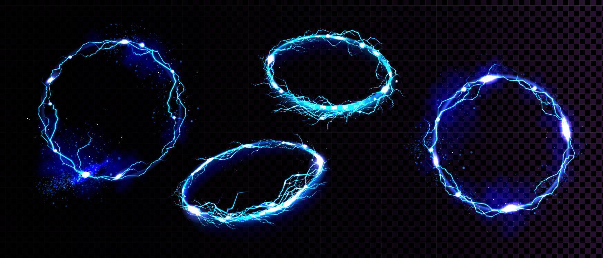 Electric lightning frames, sparking discharge vector