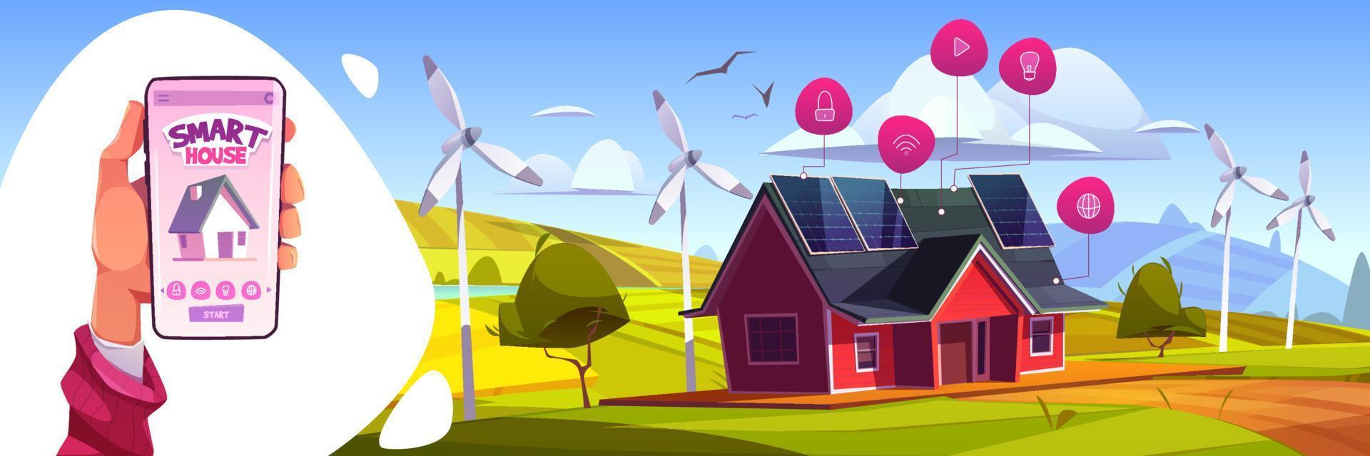 Smart house and artificial intelligence technology vector