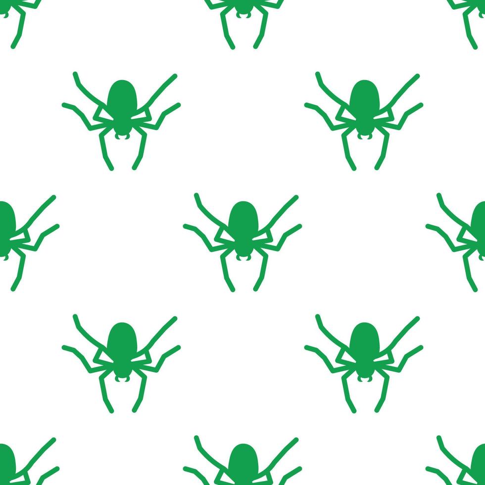 Spider vector seamless pattern on a white background. Insect pattern print on textiles, paper, wrapping paper theme