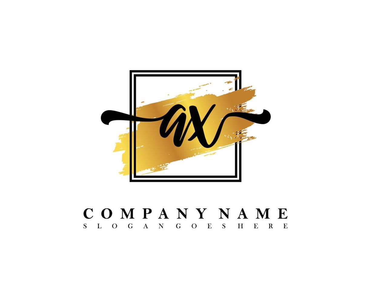 AX Initial handwriting logo concept vector