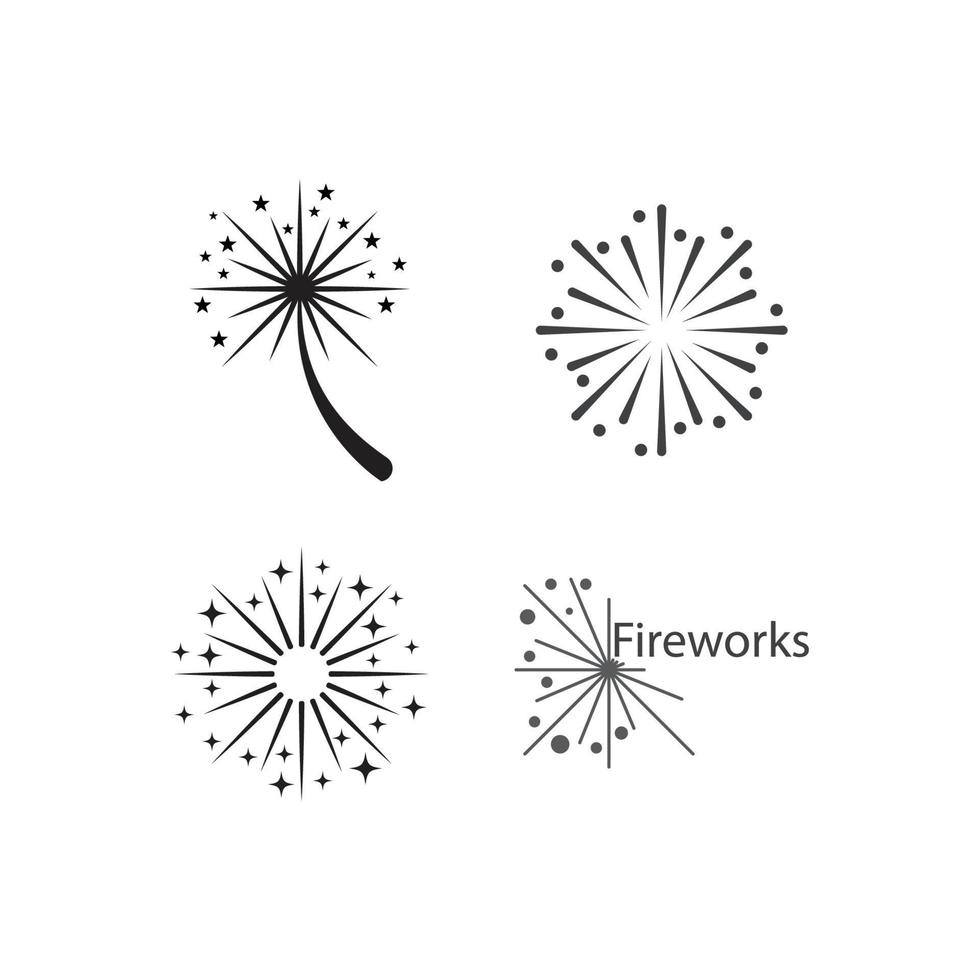 vector de logotipo de fuegos artificiales