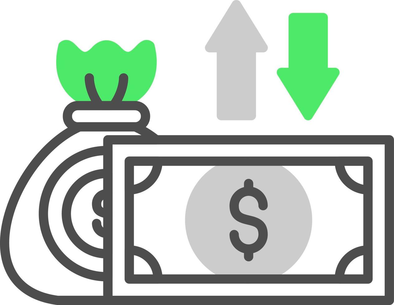 Cash Flow Creative Icon Design vector