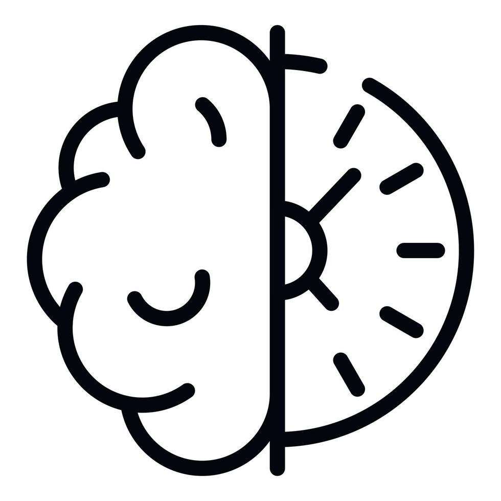 Brainstorming quest icon, outline style vector