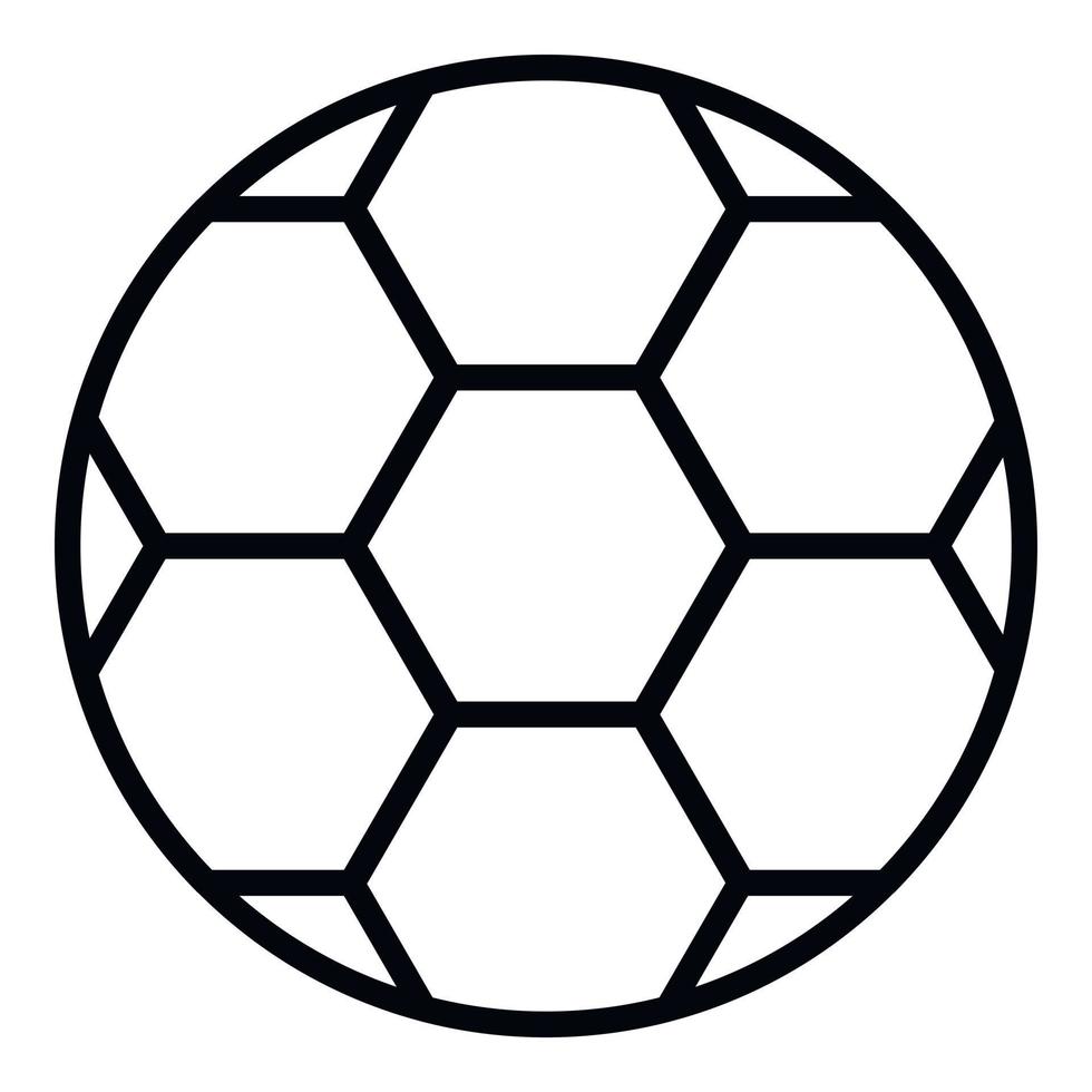 icono de balón de fútbol, estilo de esquema vector