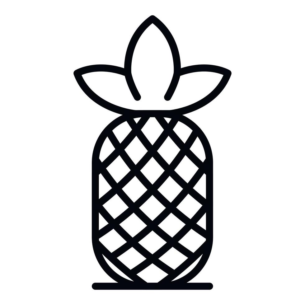 Pineapple icon, outline style vector