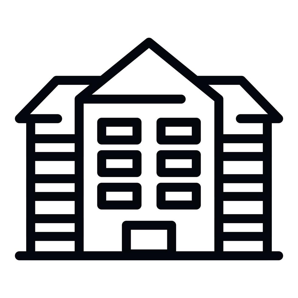 Hospital building icon, outline style vector