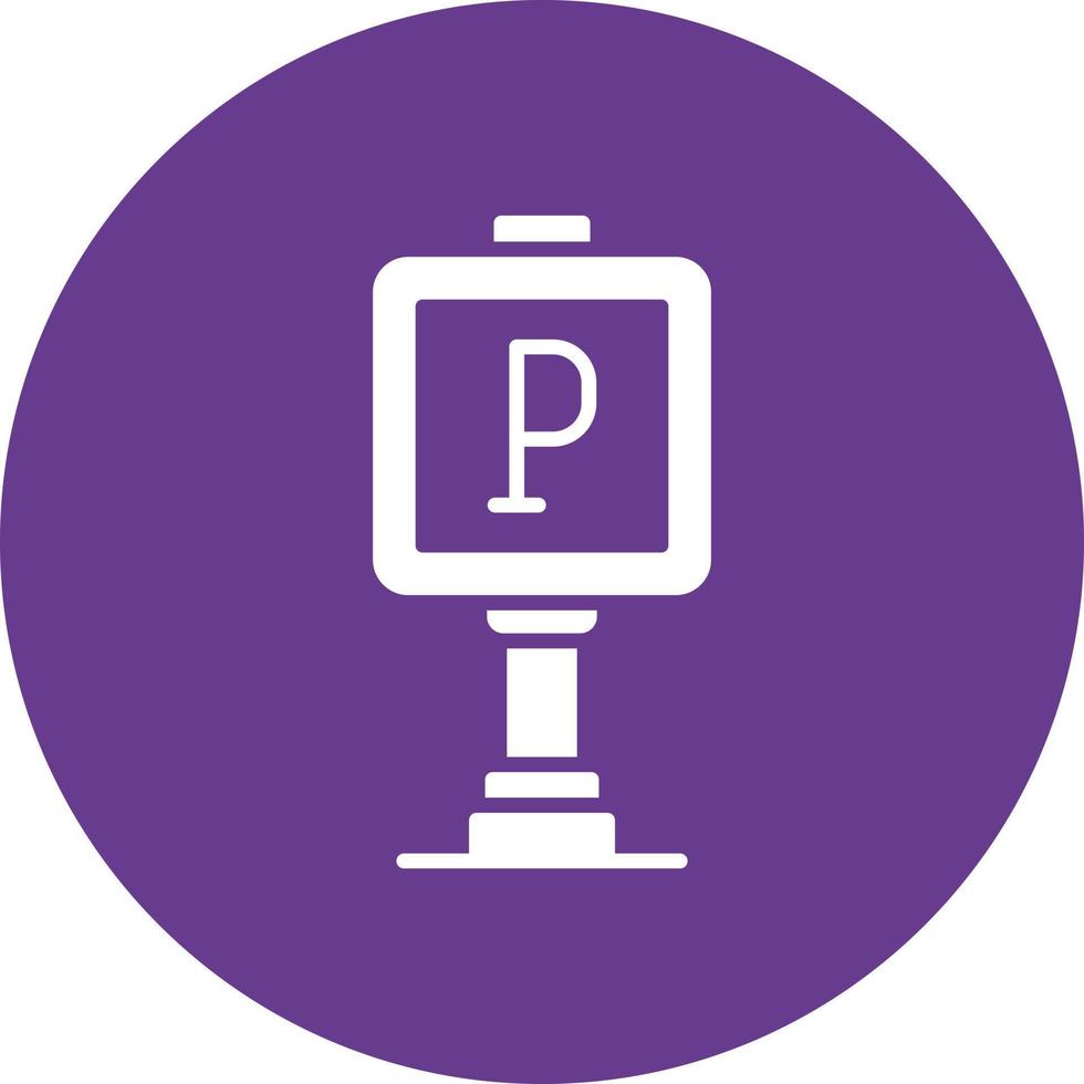 Parking Sign Creative Icon Design vector
