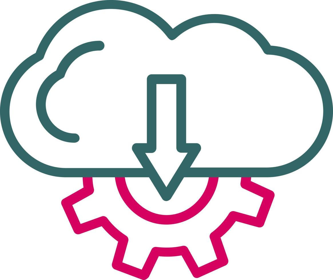 Cloud Downloading Vector Icon