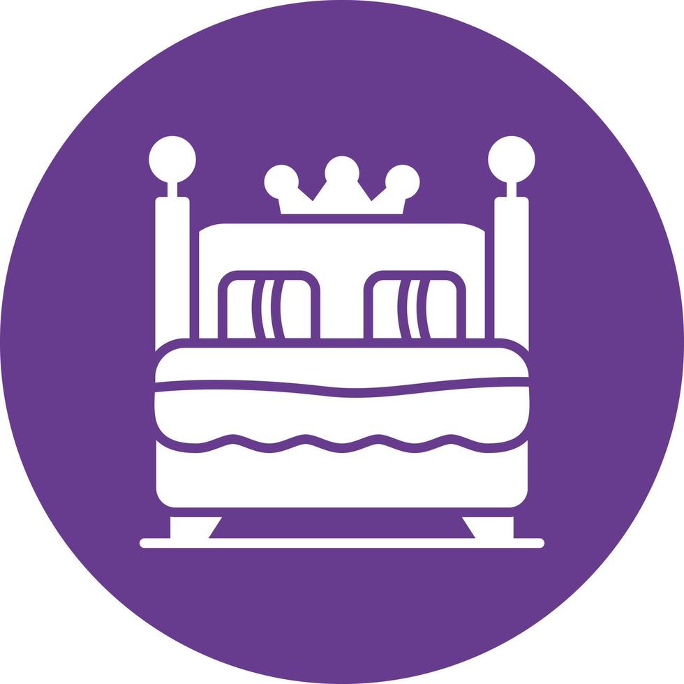Double Bed Creative Icon Design vector