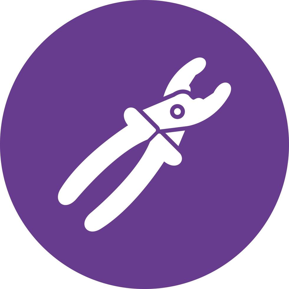 Needle Nose Pliers Creative Icon Design vector