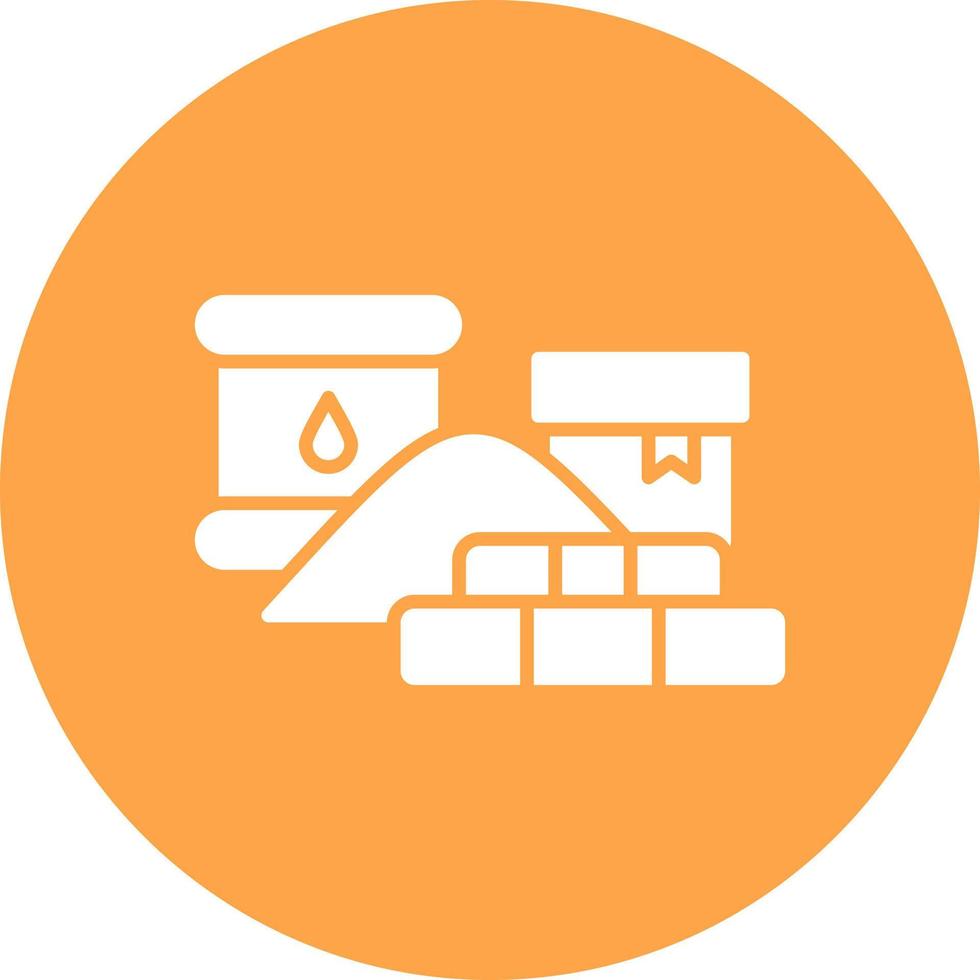 Raw Materials Creative Icon Design vector
