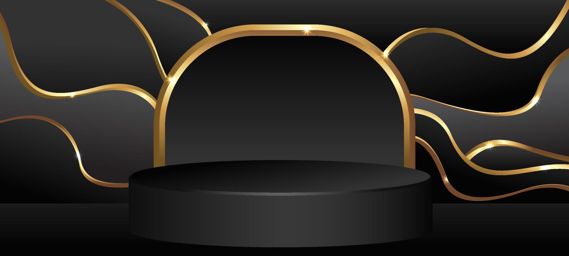 Abstract Black Podium Background 15372643 Vector Art at Vecteezy