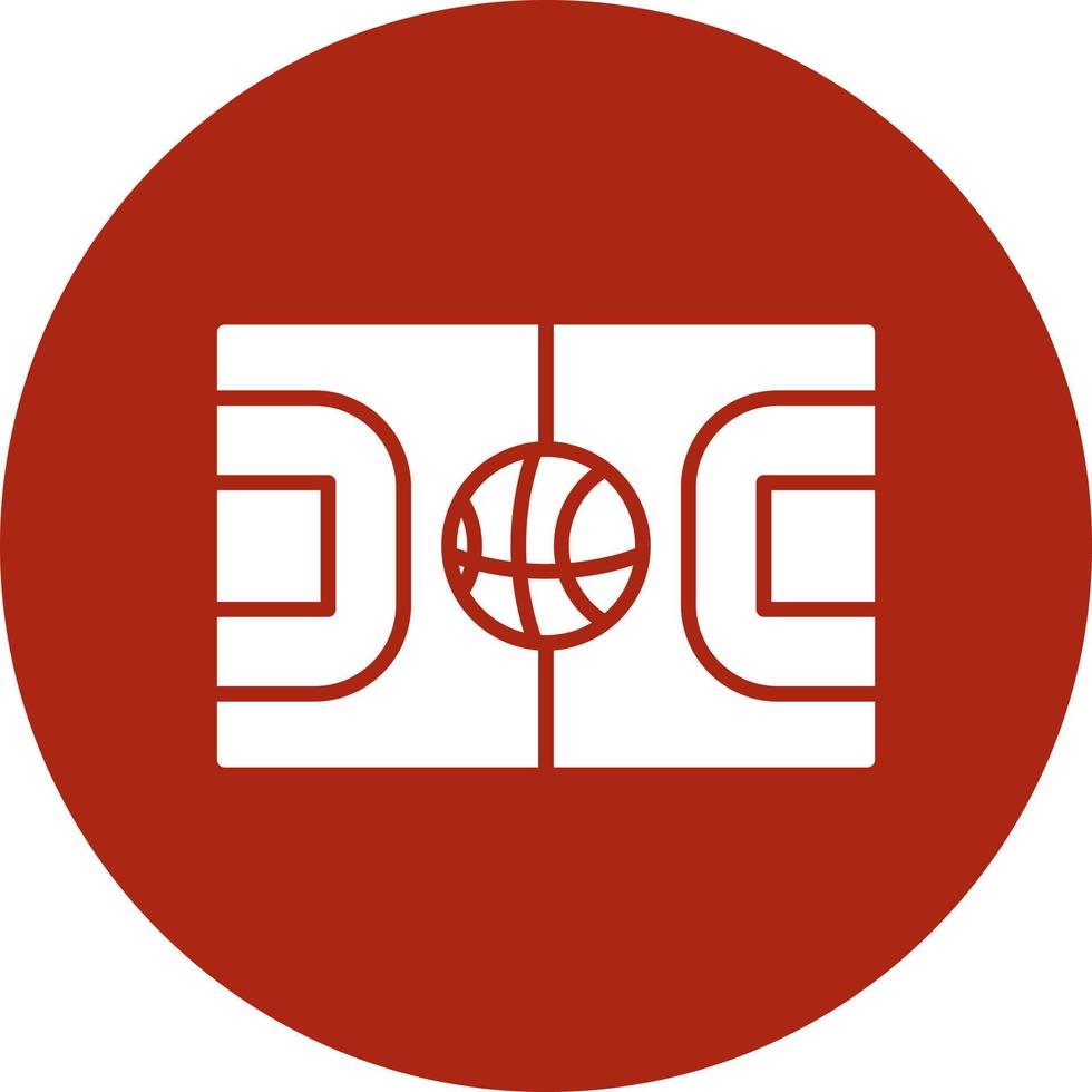 diseño de icono creativo de cancha de baloncesto vector