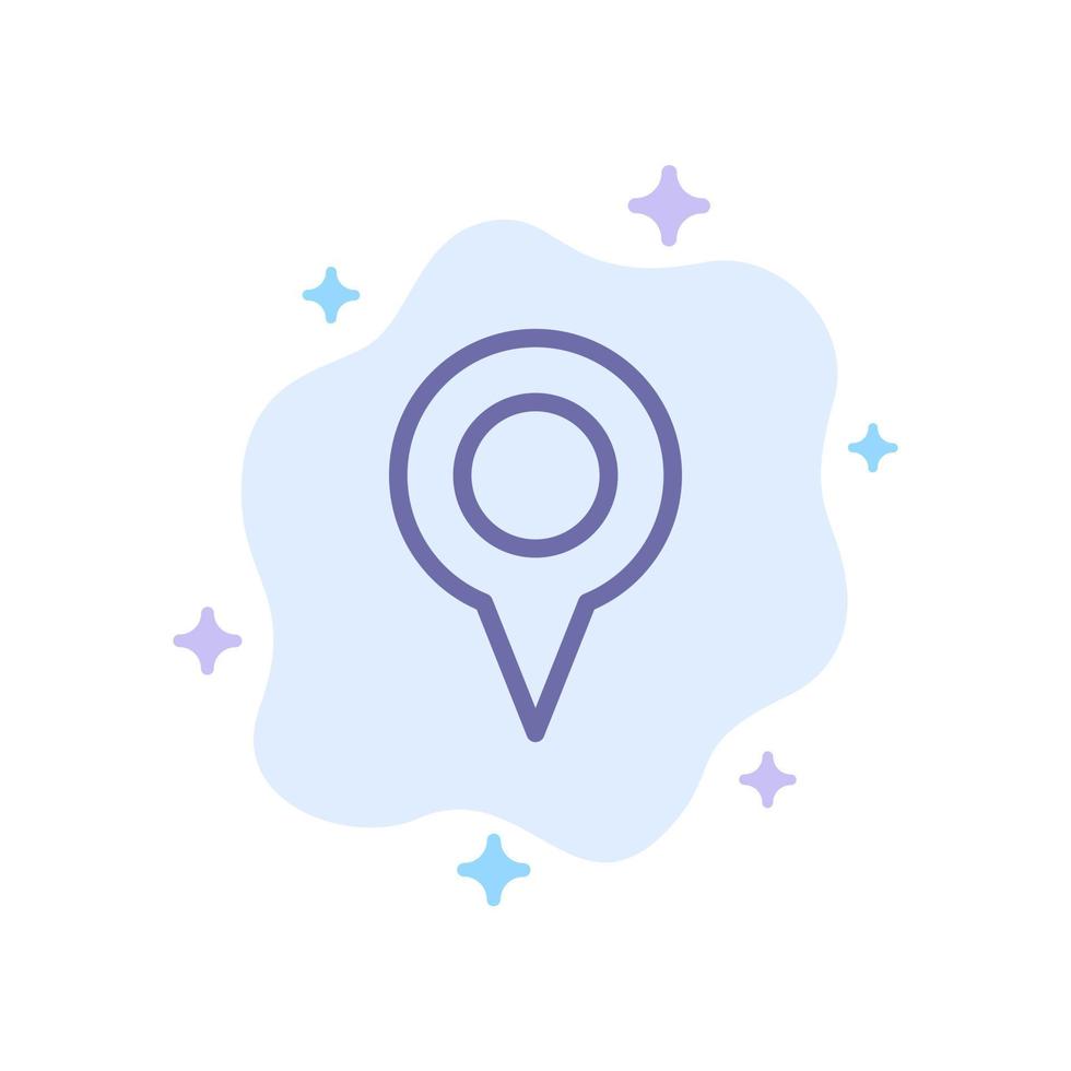 Geo location Location Map Pin Blue Icon on Abstract Cloud Background vector