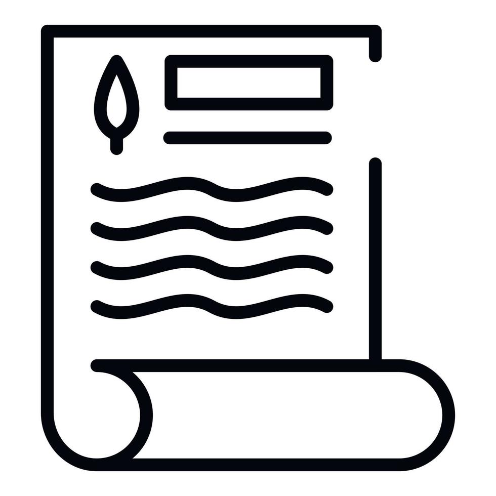 Farmer document icon, outline style vector