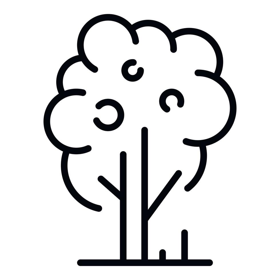 Apple farm tree icon, outline style vector