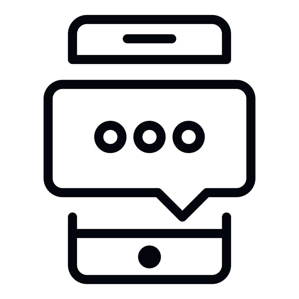 Message type indicator icon, outline style vector