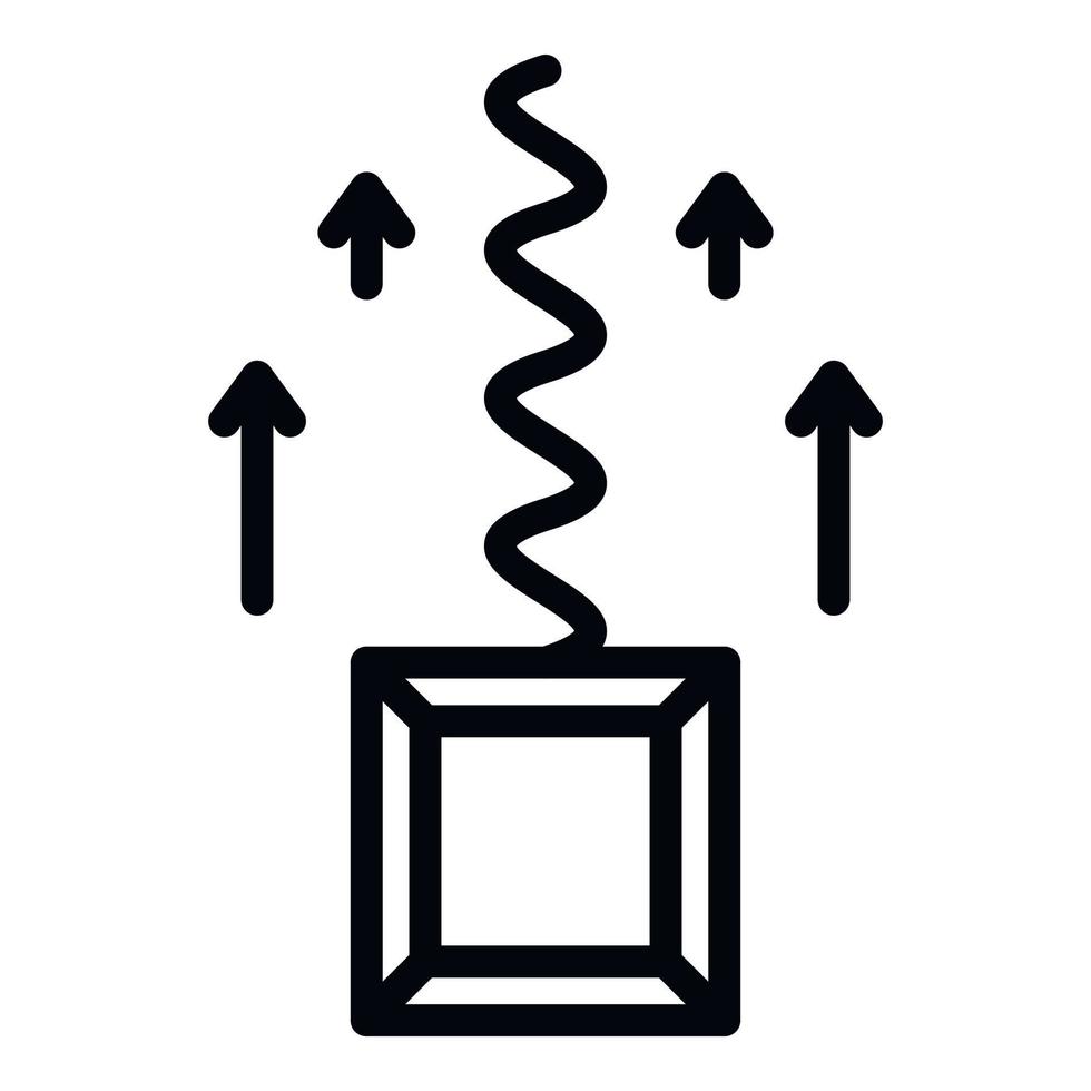 Spring return icon, outline style vector