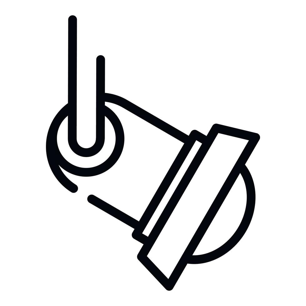 Ceiling spotlight icon, outline style vector