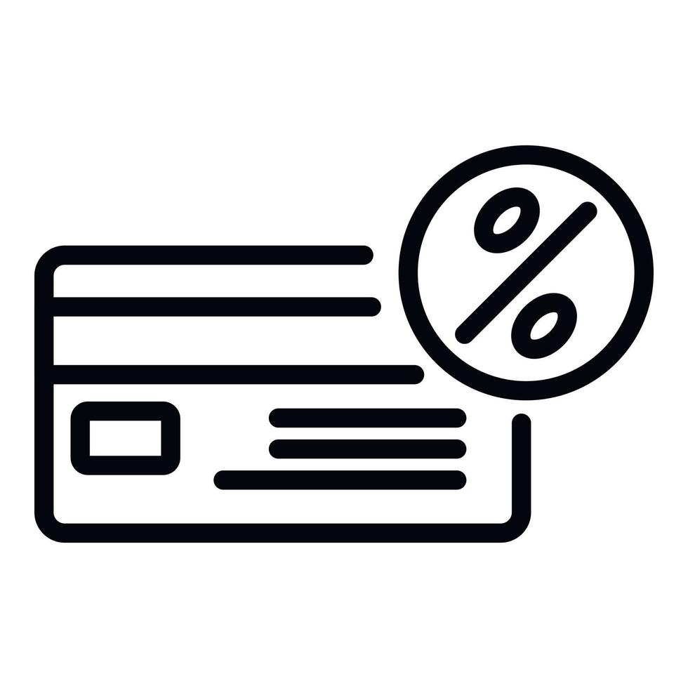 Leasing credit card icon, outline style vector
