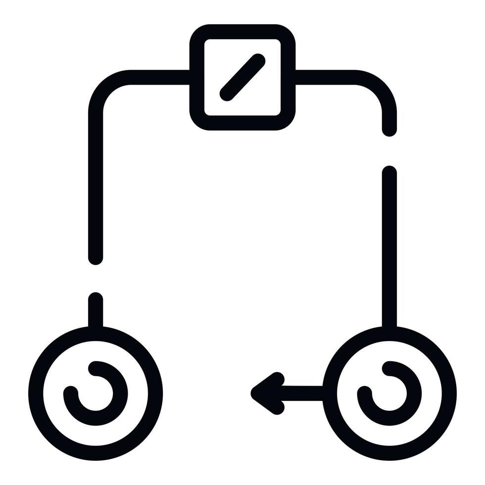 Electrical circuit icon, outline style vector