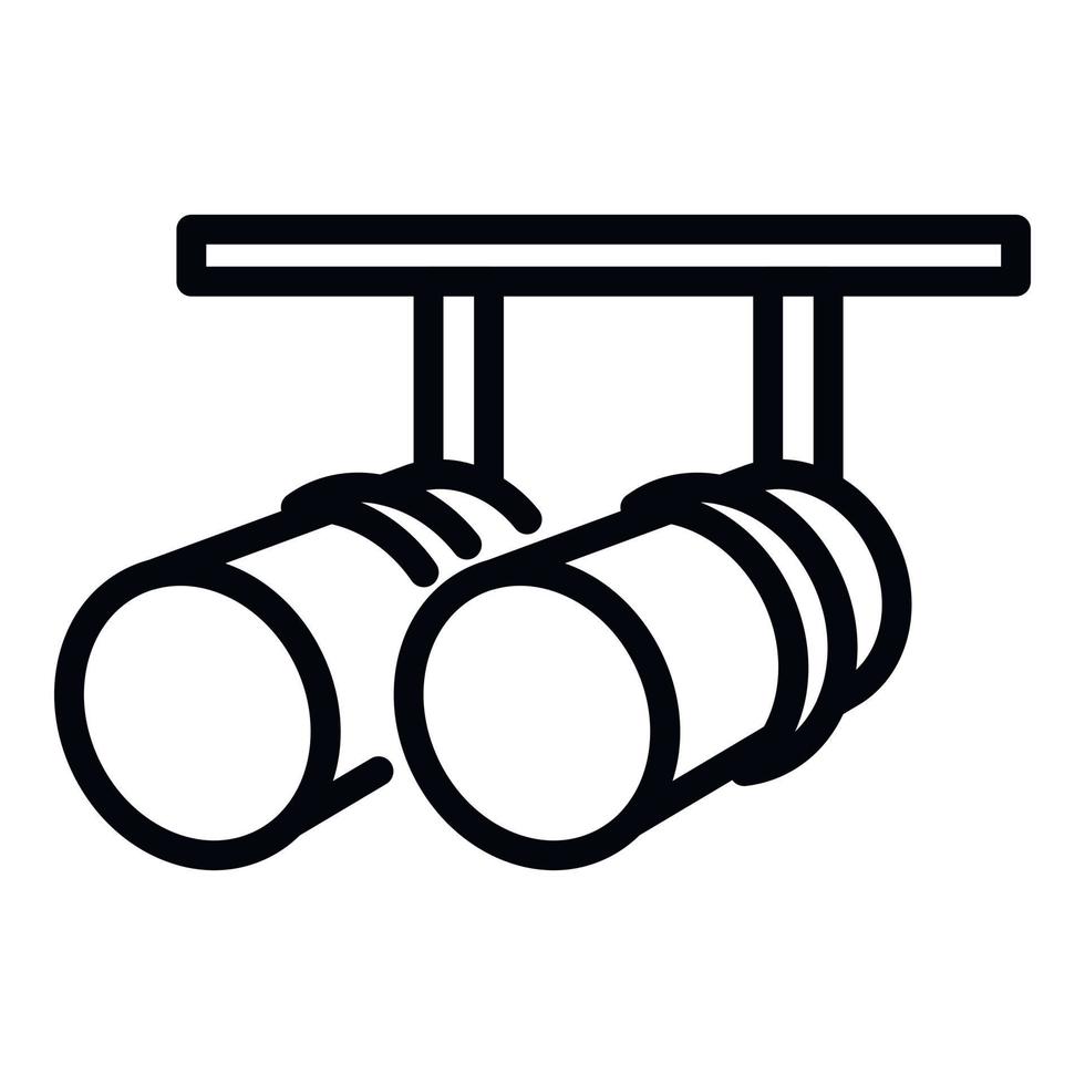Two ceiling spotlights icon, outline style vector