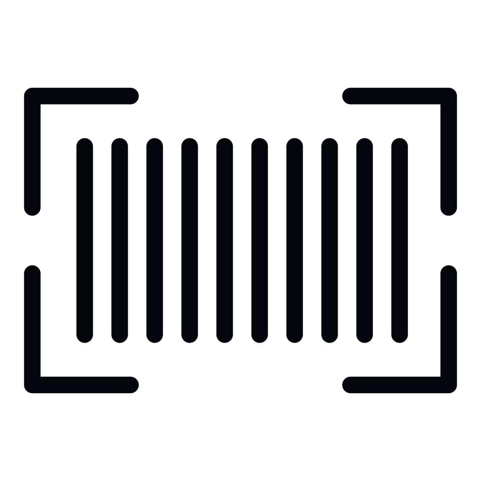 Scan barcode icon, outline style vector