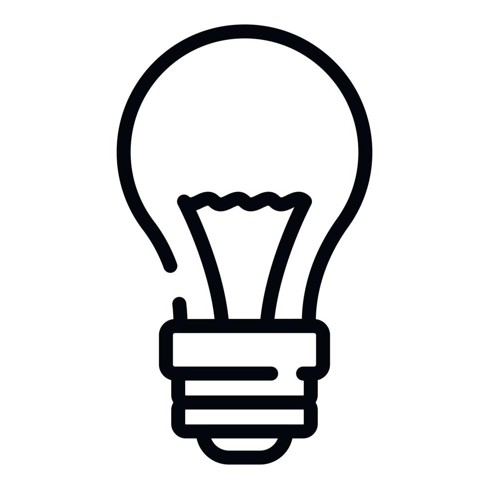 Electric lamp icon, outline style vector
