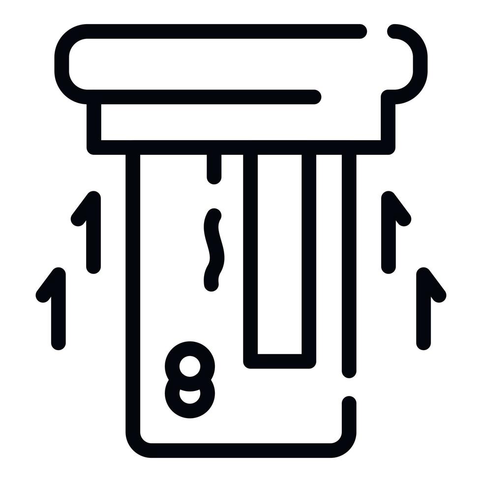 Credit card icon, outline style vector