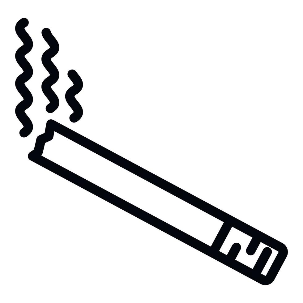 Smoking addiction icon, outline style vector