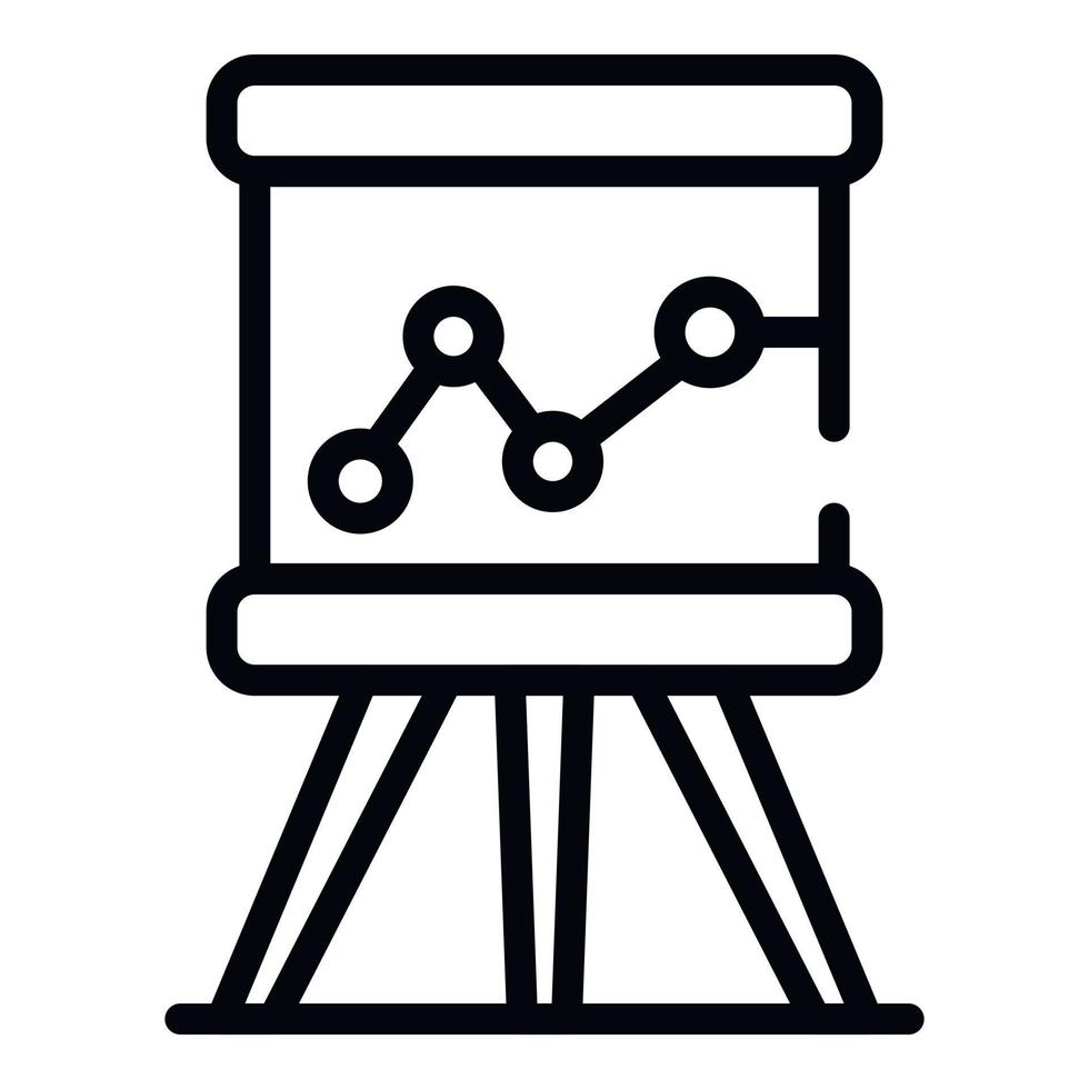 Money graph icon, outline style vector