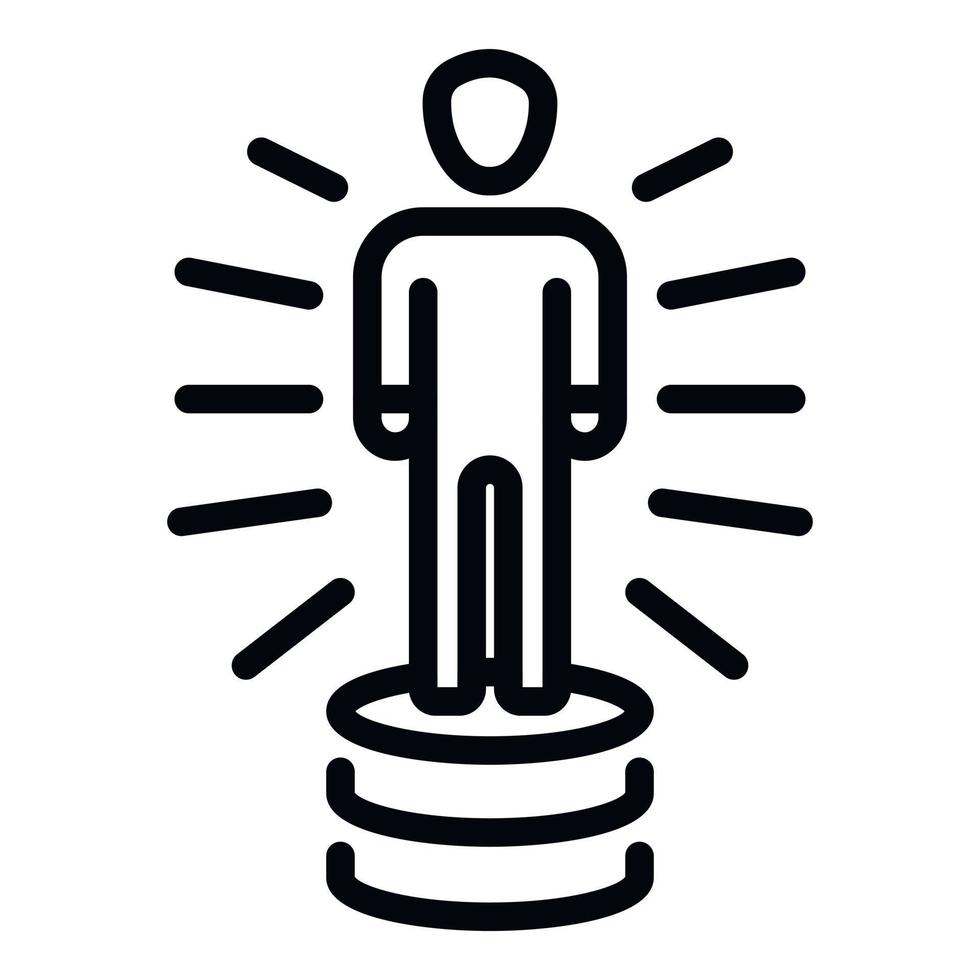 Man finance leader icon, outline style vector