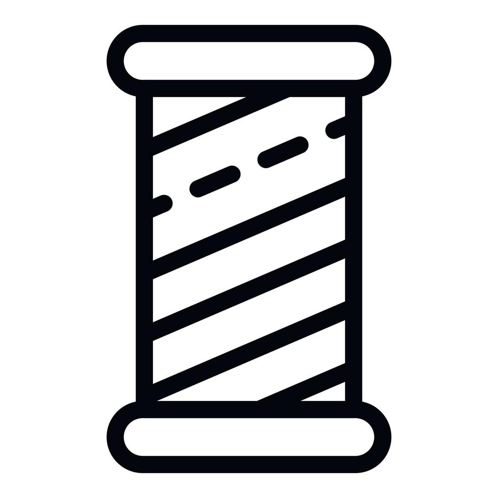 Wood cylinder thread icon, outline style vector