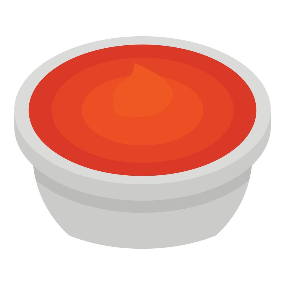 Herb tomato sauce icon, isometric style vector