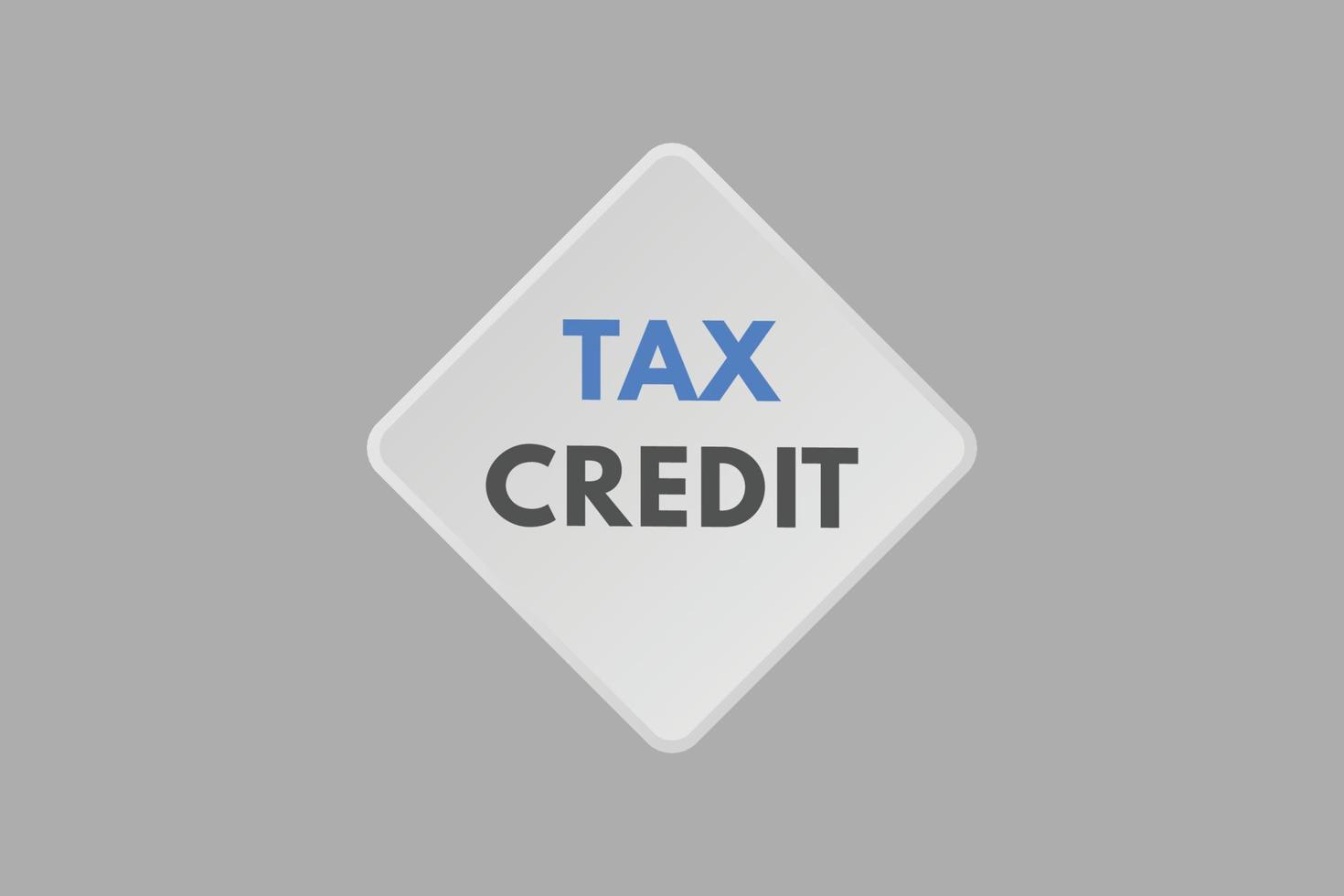 botón de texto de crédito fiscal. crédito fiscal signo icono etiqueta adhesivo web botones vector