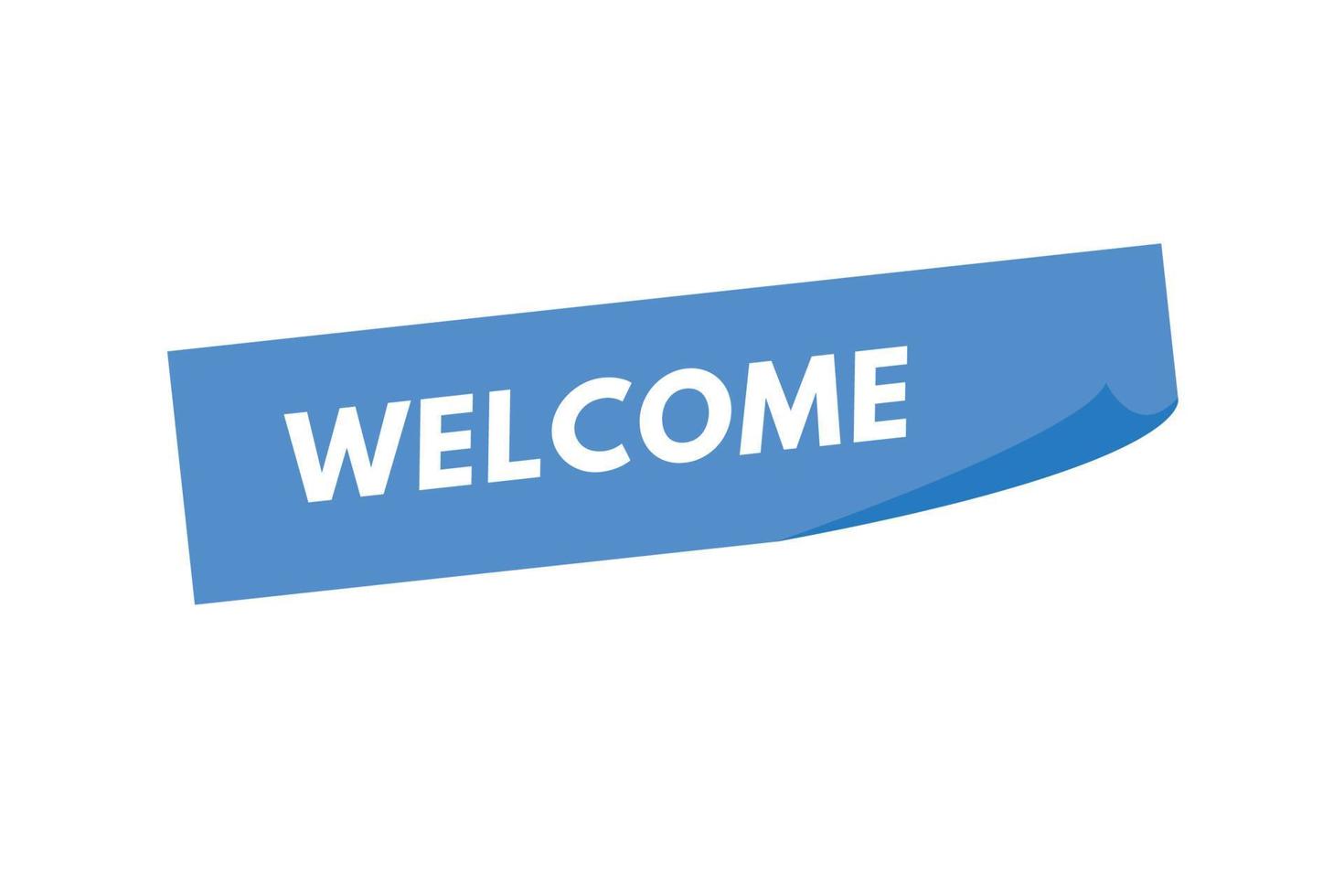 welcome text Button. welcome Sign Icon Label Sticker Web Buttons vector