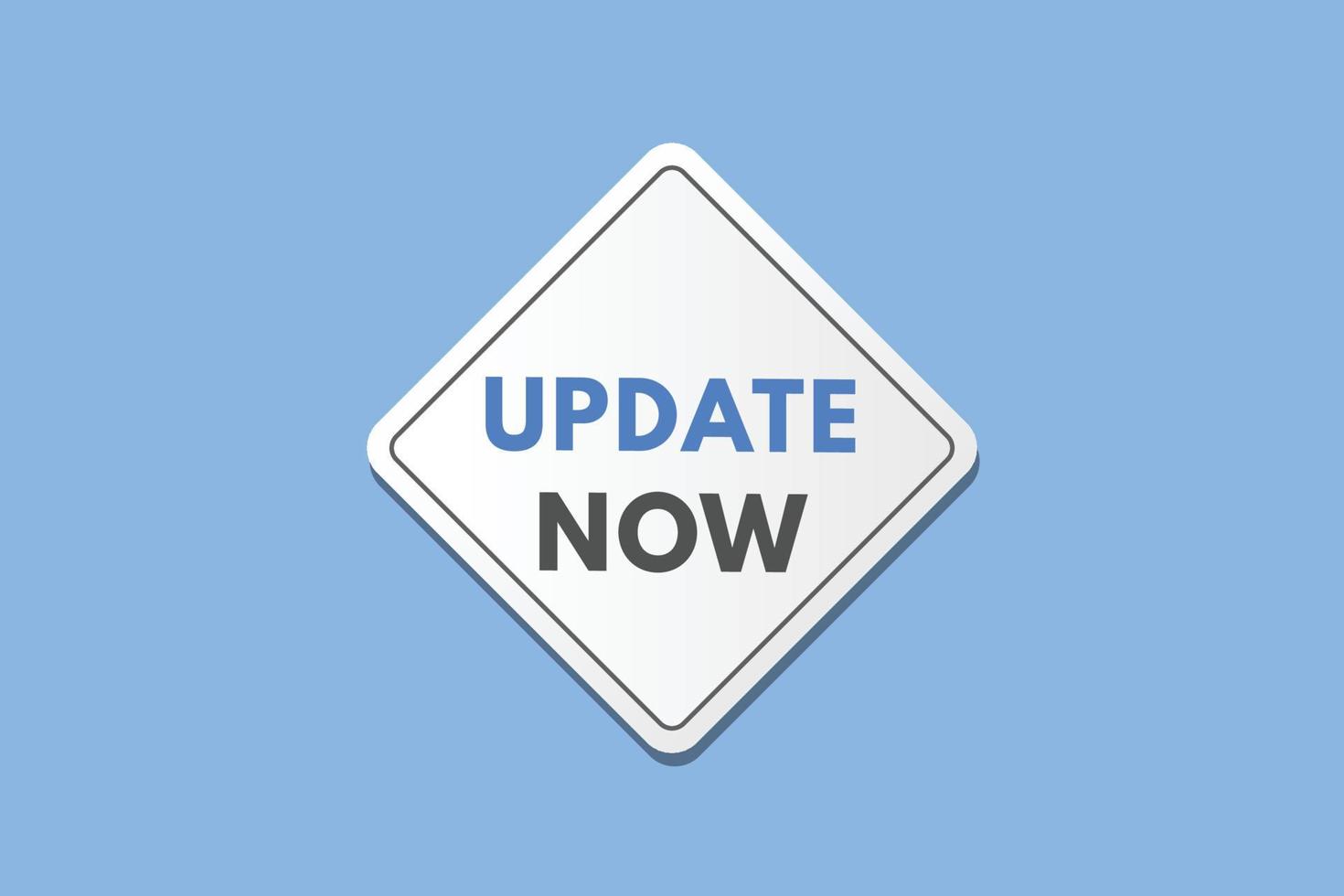 update now text Button. update now Sign Icon Label Sticker Web Buttons vector