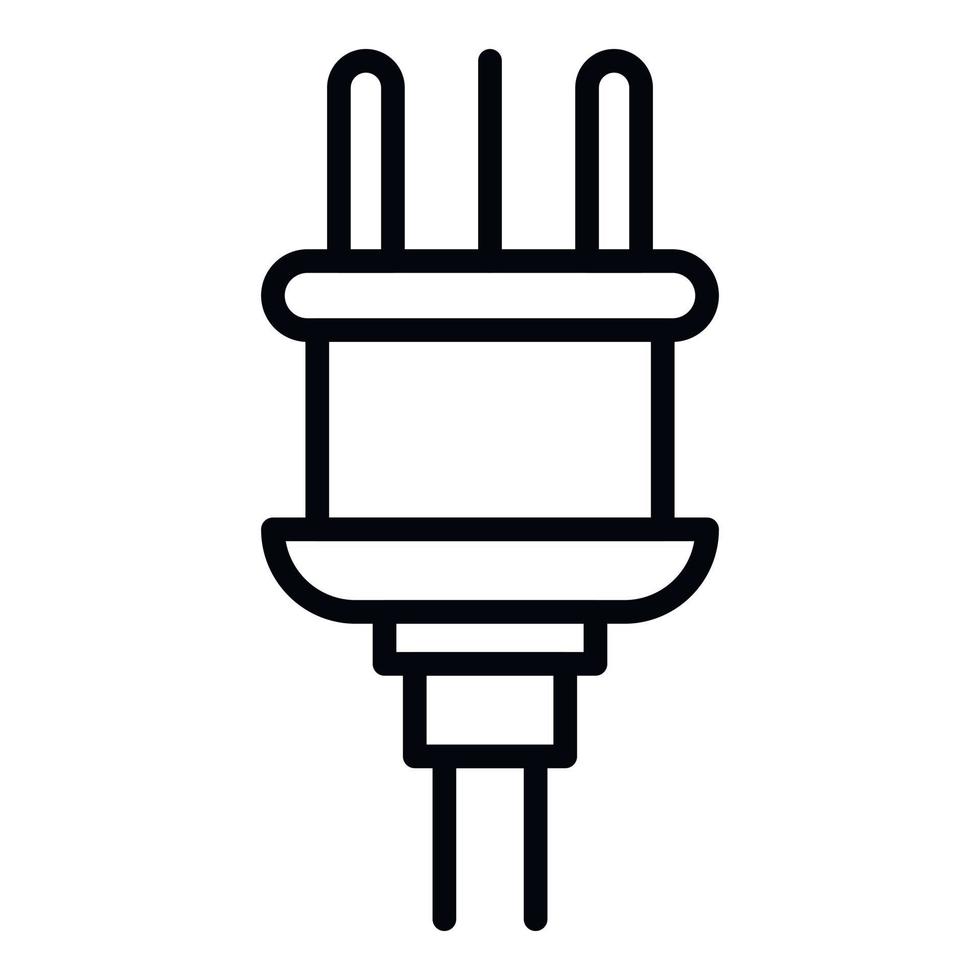 American plug icon, outline style vector