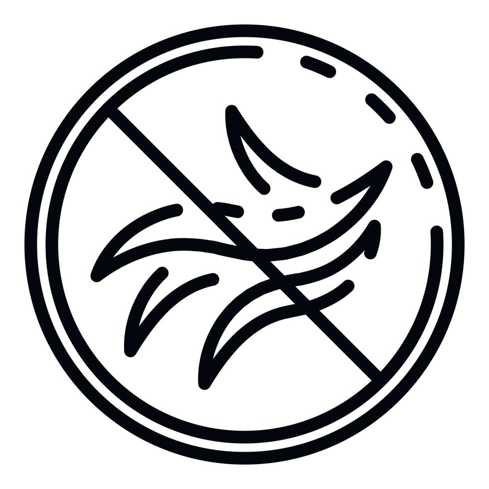 No plant infection icon, outline style vector