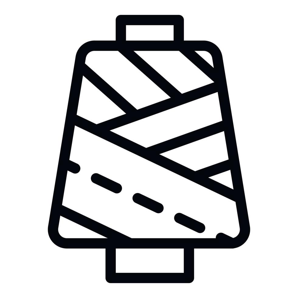 Sewing machine thread icon, outline style vector