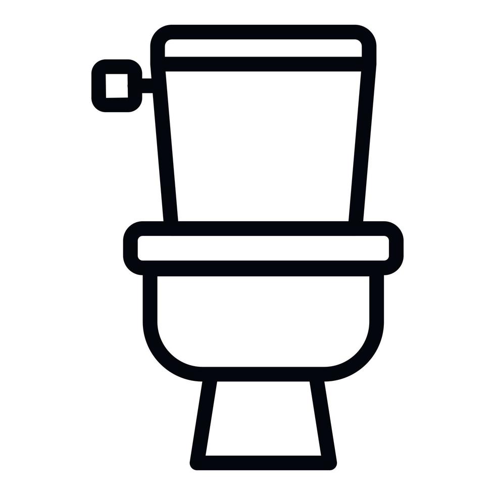 icono de baño doméstico, estilo de contorno vector