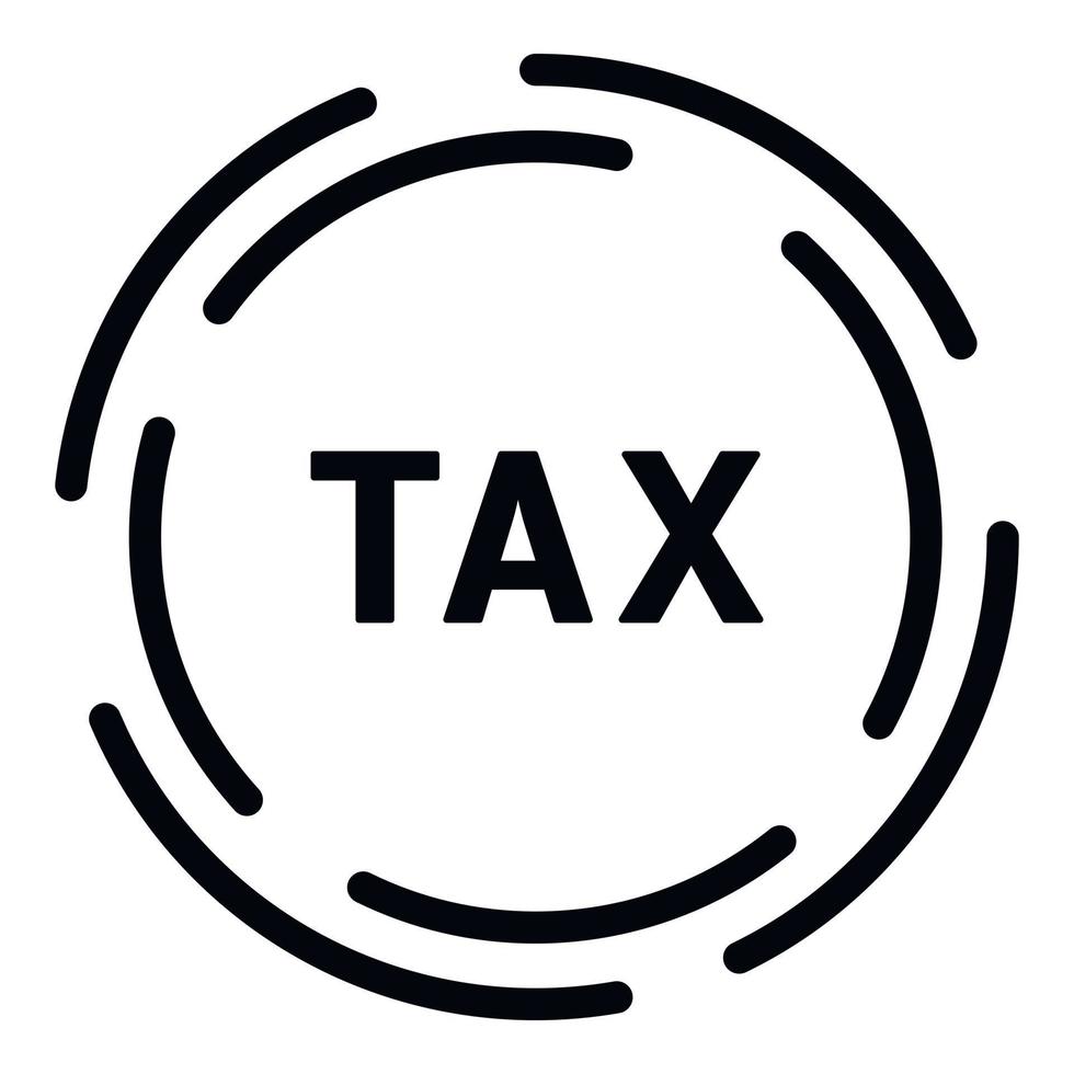 Tax company icon, outline style vector
