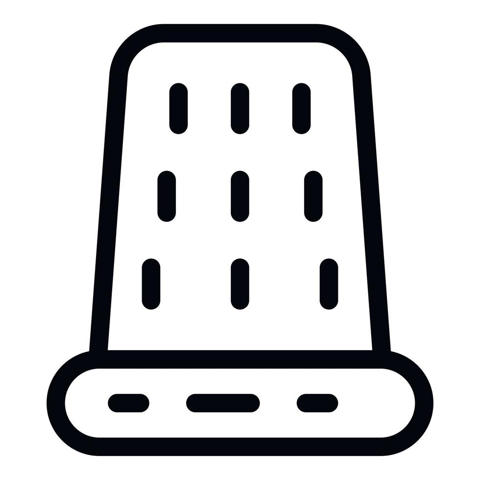 Tailor thimble icon, outline style vector