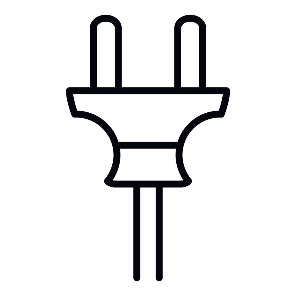 Soviet plug icon, outline style vector