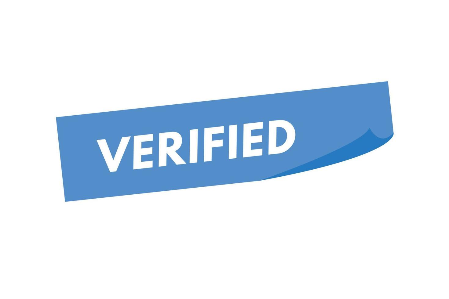 verified text Button. verified Sign Icon Label Sticker Web Buttons vector